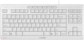 Cherry Stream Keyboard TKL Wired USB Keyboard TenKeyLess Compact Version Without Number Pad. Super Silent Keystroke. Ideal for Office and Industrial Use. White