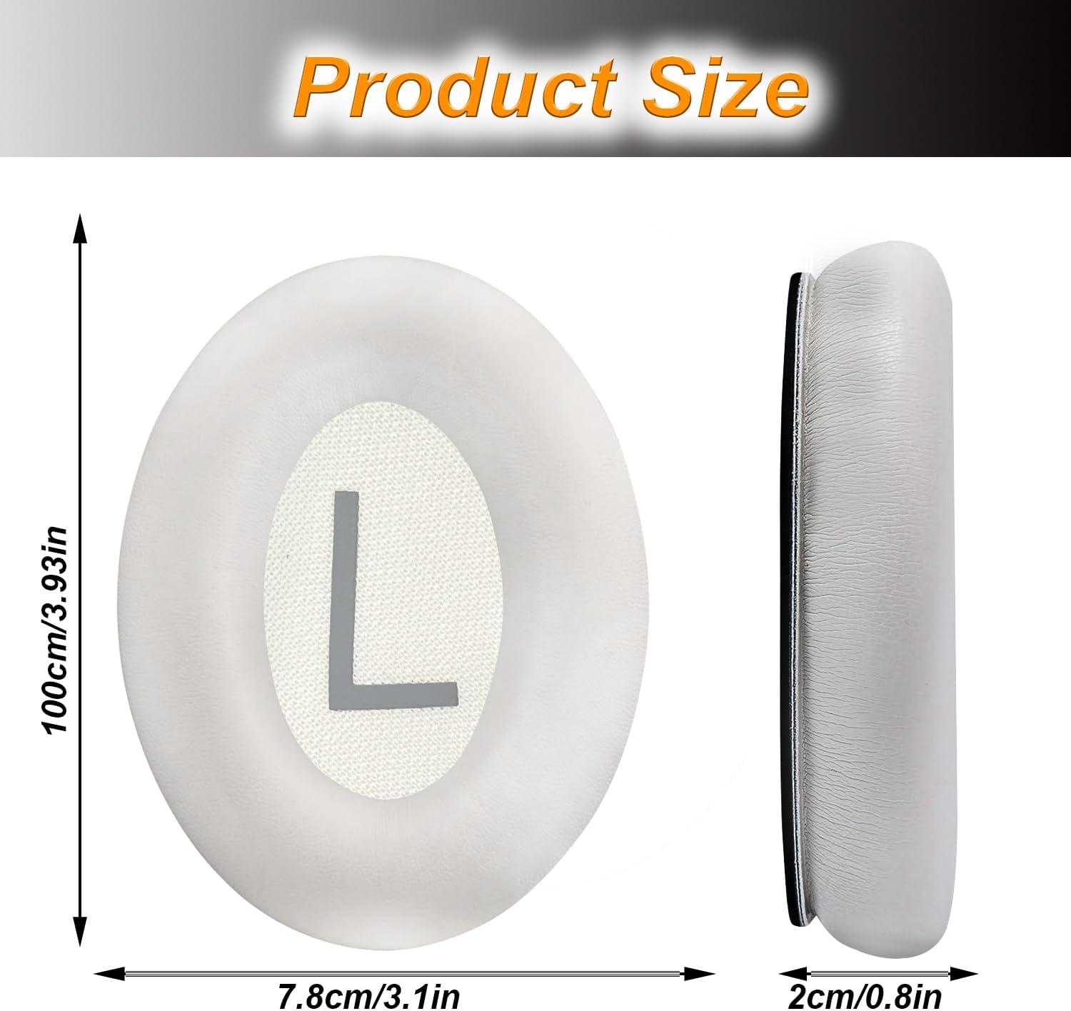 Replacement Ear Pads for Bose QuietComfort 45 (QC45) Headphones, Ear Pads Cushions with QCSE (QC SE)/New QC Wireless High-Density Noise Isolation Foam, Made Soft Protein Rubber Leather
