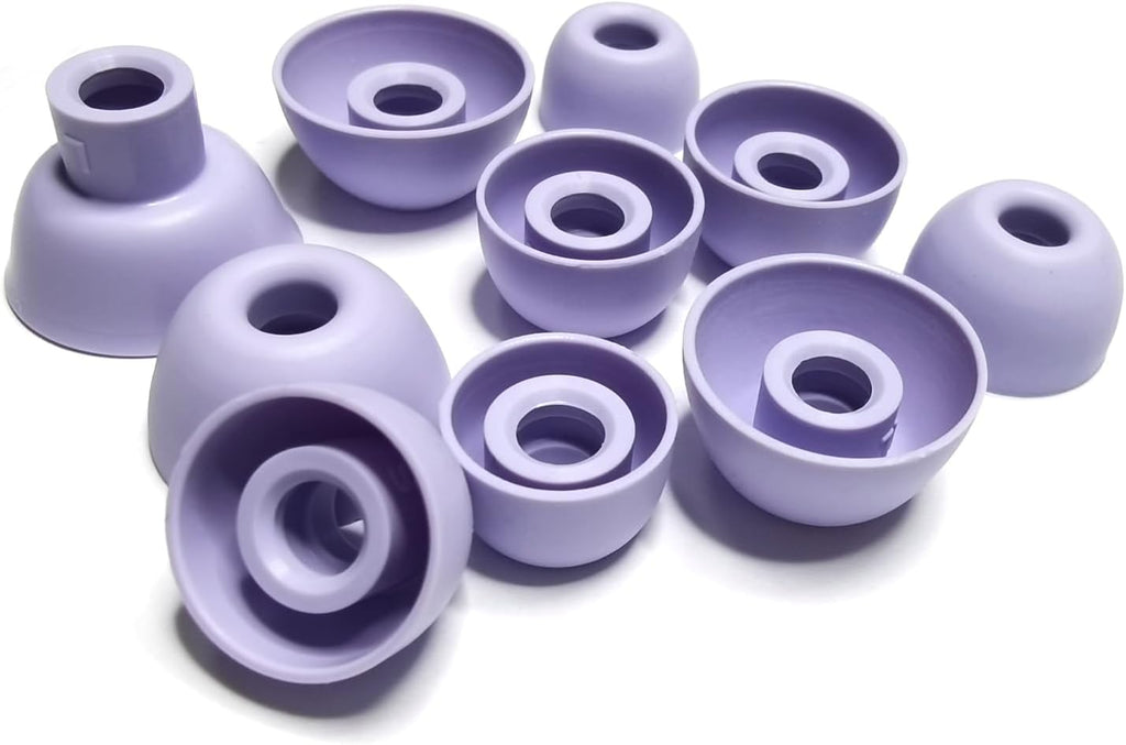 Replacement Earbud Tips for Powerbeats Pro2 Ear Tips [10 Pairs] – XL/L/M/S/XS Silicone Earbuds Tips Compatible with Beats Studio Buds/Beats Fit Pro/Solo Buds, Purple