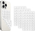 2 Pack Double Sided Silicone Suction Cup Phone Case Mount, Hands-Free Silicon Phone Grip with Higher Suction Power for Selfies and Videos, Non Slip Phone Accessories, White