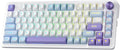 Redragon K673 MAX 75% Wireless Gasket RGB Gaming Keyboard, 3-Modes 81 Keys PBT Compact Mechanical Keyboard w/Hot-Swap Socket, Dedicated Knob Control & 5-Layer Noise Dampening, Custom Linear Switch
