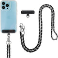 Smartish Phone Lanyard - Case Clinger - Universal iPhone Holder w/Detachable Crossbody Shoulder Neck Strap - Braided Silver Chain
