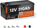 12V 310Ah LiFePO4 Lithium Battery – Max. 3968Wh Solar/RV/Off-Grid Power,15000+ Deep Cycles, 100A BMS,Low-Temp Protection,A+ Grade Cells for Marine, Trolling Motor, Home Energy Storage (1 Pack)