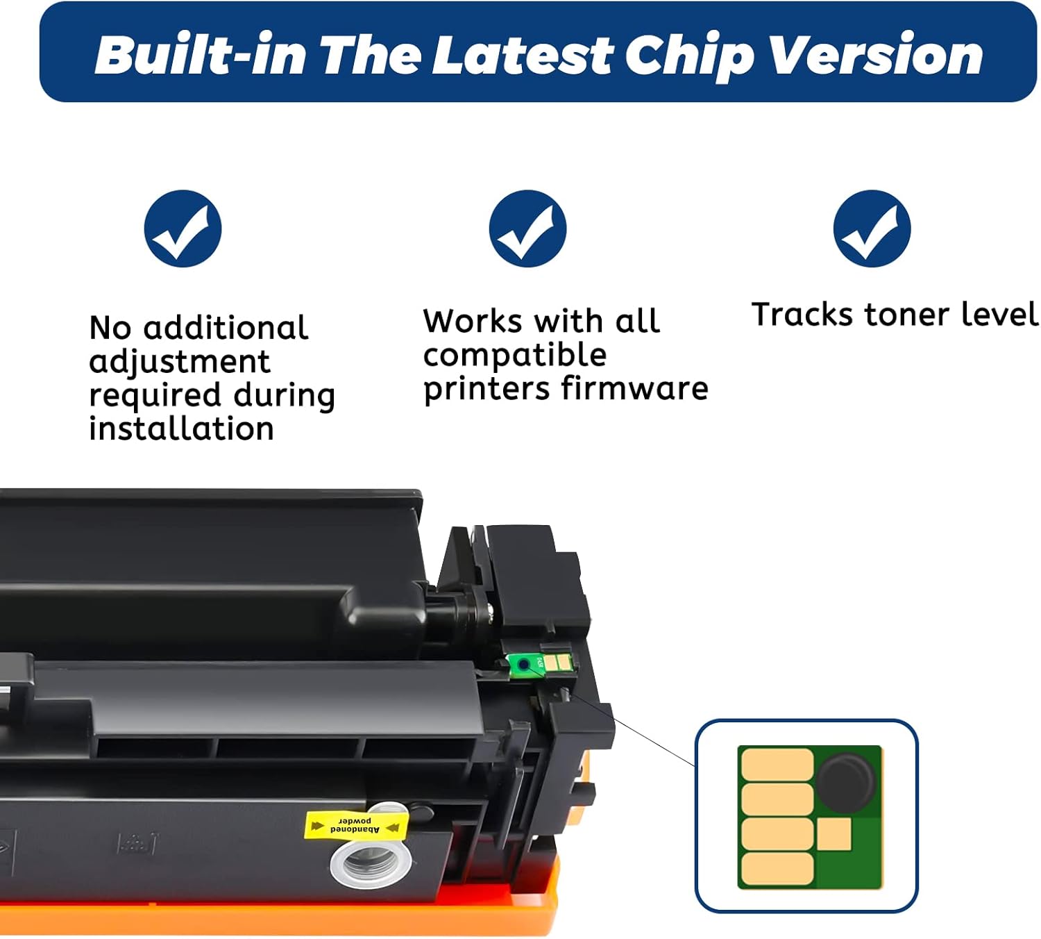 210X High Yield Toner Cartridge,with Chip Compatible for HP 210A W2100A W2100X Toner Cartridge for HP Color Laserjet MFP 4301dw 4301fdn 4301fdw Pro 4201dw 4201dn,Black Cyan Yellow Magenta,4 Pack