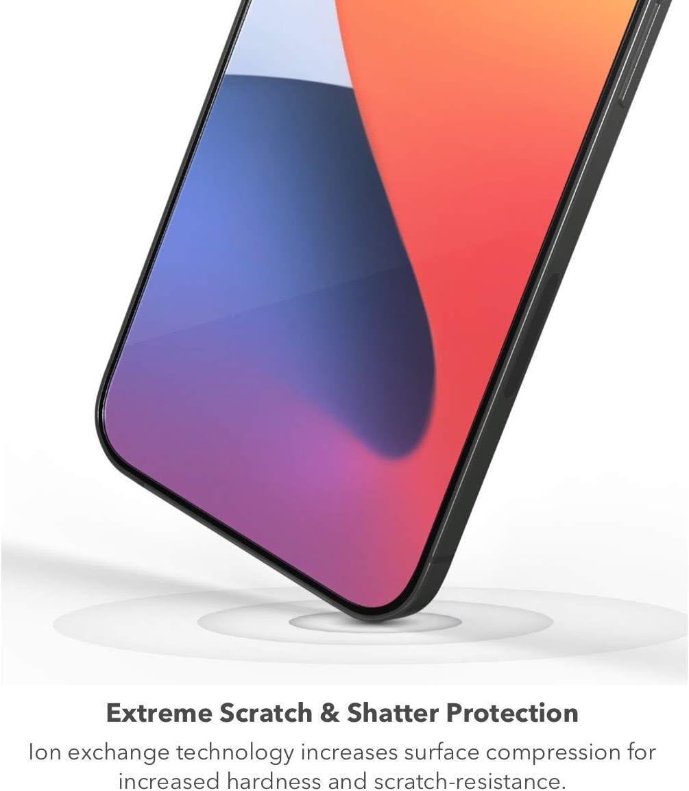 ZAGG InvisibleShield Glass Elite Plus Screen Protector - Made for iPhone 12 Pro Max - Case Friendly Screen - Impact & Scratch Protection, clear (200106657)