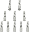 LeMotech 10Pcs NPT 3/8" IP68 Waterproof Cable Gland Flex Spiral Strain Relief Grey Nylon Joint with Gaskets for 5-10mm Wire Thread