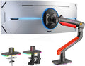 RGB Gaming Monitor-Arm for Flat/Ultrawide/Curved Monitors 32 to 60 inch, Heavy Duty Stand Load up to 20 kg, VESA 75/100 mm Monitor-Mount L50
