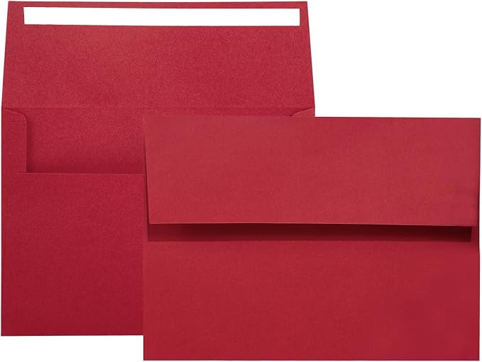 A7 Printable Red Envelopes 5X7 50 Pack by AZAZA