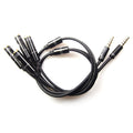 REXUS Black 2-Pack 3.5mm Y Splitter Stereo Audio Cable 4-Pole Male to 2 Female for Headphone, Headset Splitter Adapter Extension Aux Cable, Compatible MobilePhone and New Laptop(M22F35Hx2)