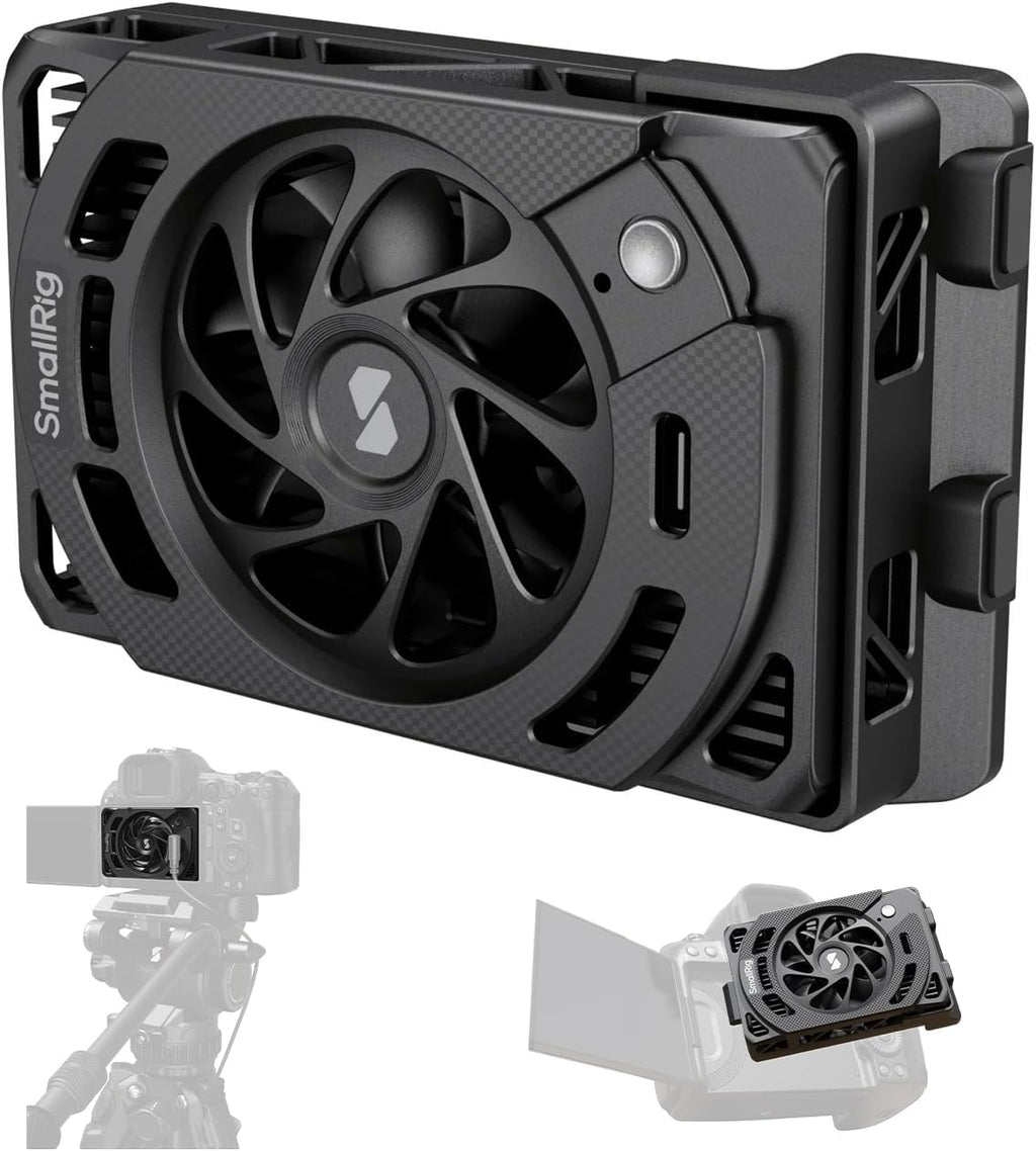SMALLRIG R50 V / R6 II/ R5C / R50 / PowerShot V1 Camera External Cooling System with Dual-Speed Modes, Snap-On Cooling Fan with TEC Cooling Module for Sony ZV-E1/ A7 IV/ A6700/ FX3-5063
