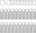 ABLAZE 8GB Flash Drive 20 Pack, Metal USB 2.0 Thumb Drives with Keychains USB Sticks Pendrives (Sliver)