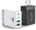 [2-Pack] USB C Wall Charger, Aiminu 40W Fast USB C Charger, 4-Port QC+PD 3.0 Power Adapter Double Fast Wall Plug Type C Charging Block for iPhone 15/14 Pro Max/13/12 mini/11/XS/XR,Tablet, Cube