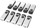 USB Flash Drives 8GB 10 Pack, Wooolken USB 2.0 Thumb Drives with Keychains Memory Stick USB Drive Pendrive for PC Laptop Computer (Black)