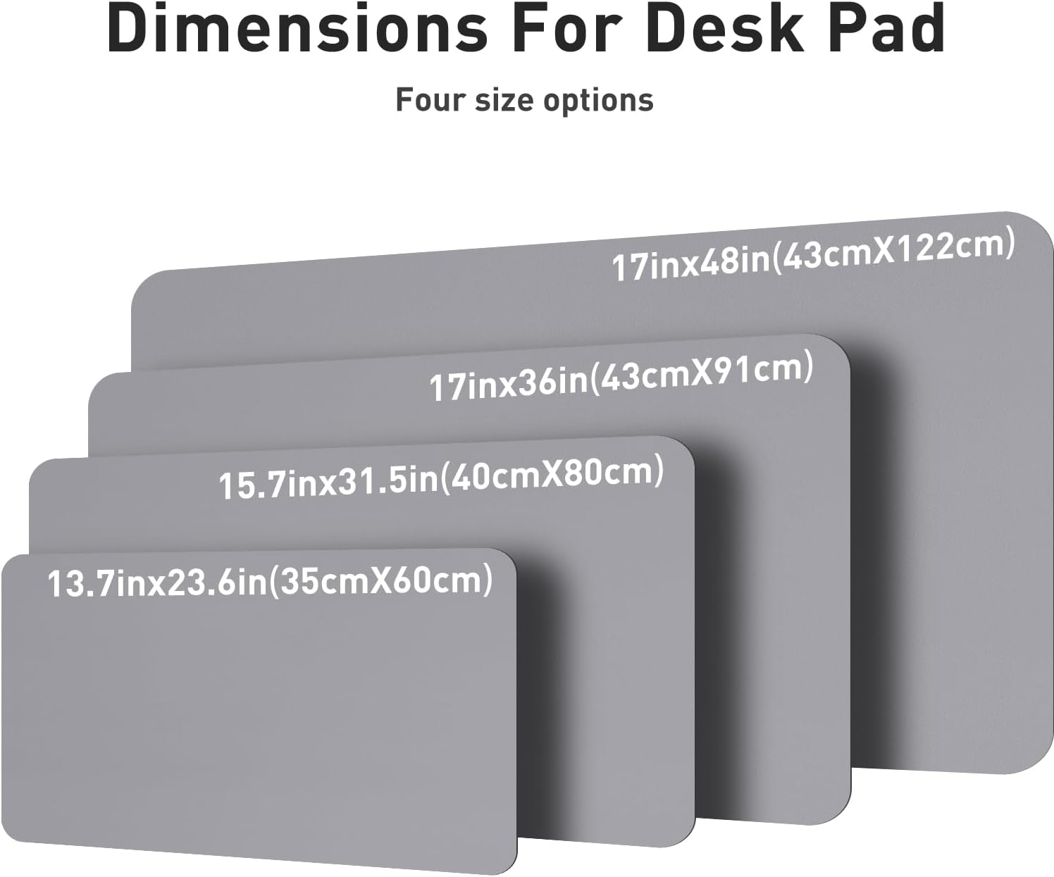 Aothia Leather Desk Pad Protector, Mouse Pad, Office Desk Mat, Non-Slip PU Leather Desk Blotter, Laptop Desk Pad, Waterproof Desk Writing Pad for Office and Home (36" x 17", Light Grey)