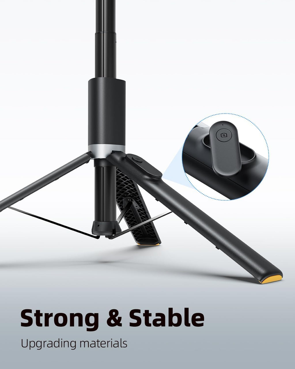 TODI 63" Cell Phone Selfie Stick Tripod, Portable Tripod for iPhone with Wireless Remote, Extendable Smartphone Stand, All-in-1, Compatible with iPhone/Android