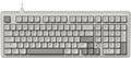 FIRSTBLOOD ONLY GAME. AK980 Wired Mechanical Keyboard, 101Keys Full Layout, Gasket Mount, Hot-Swappable USB Gaming Keyboard with Red Switches, Anti-Ghosting, Retro Grey-White