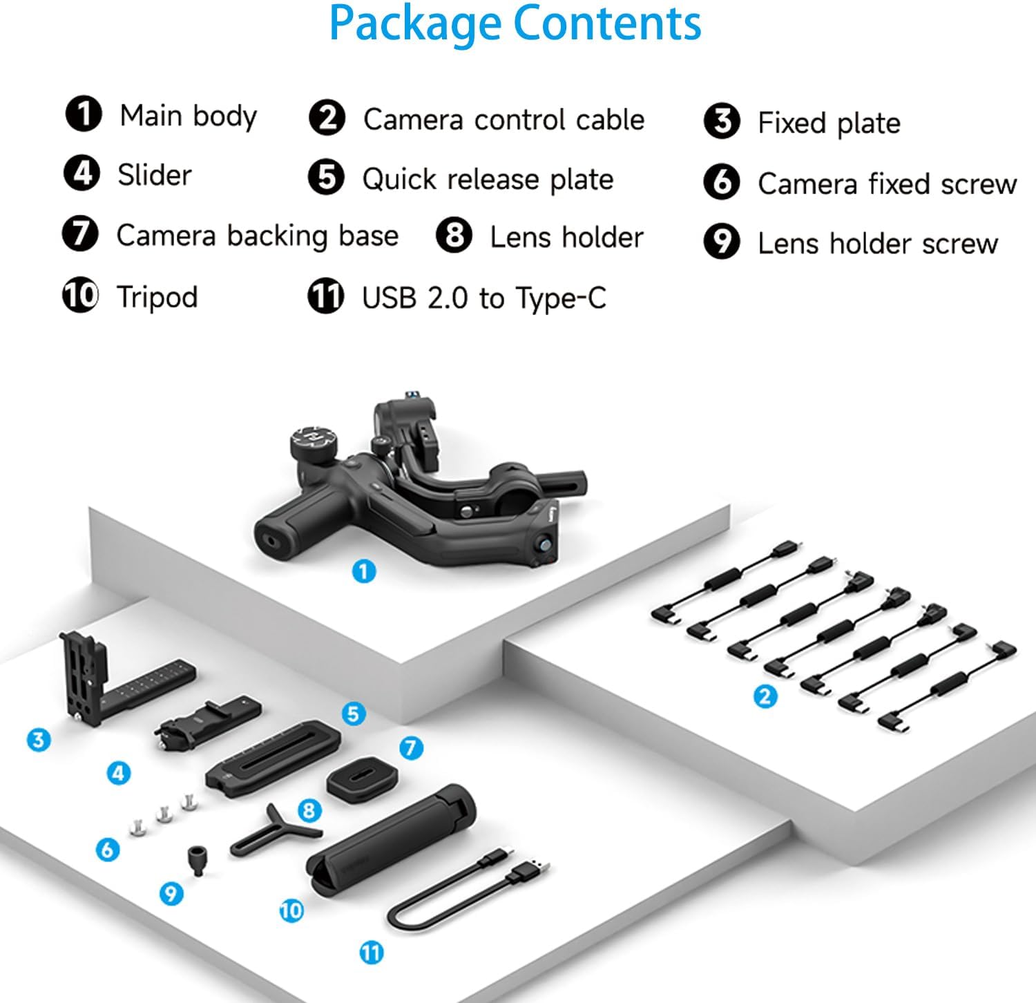 FeiyuTech SCORP 2 Gimbal Stabilizer for DSLR and Mirrorless Camera, Integrated Al Tracking Sensor, 3-Axis Camera Stabilizer for Sony Canon Panasonic Nikon, 2.5kg Payload Touch Screen Vertical Shooting
