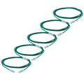 TRUECABLE Cat6 Component Rated Patch Cable, Unshielded (U/UTP), 10ft, Green, 28AWG Solid Copper, Snagless 10G High-Speed Ethernet Cable, PoE++ 4PPoE 100W, UL Listed, RoHS-3, 5 Pack