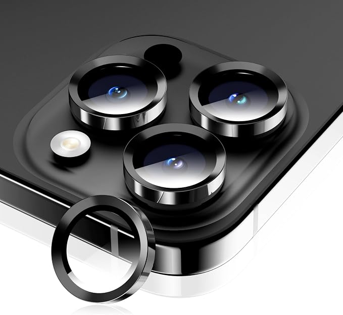 for iPhone 15 Pro/15 Pro Max Camera Lens Protector, Tempered Glass Screen by WumigooProducts