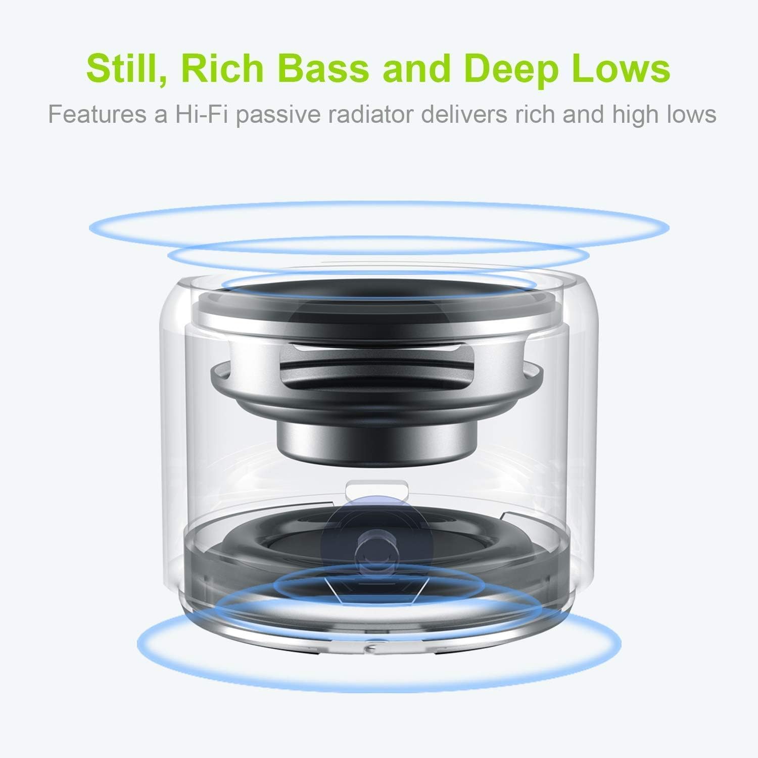 EWA A106 Portable Mini Bluetooth Speaker, Enhanced Bass and High Definition Sound, Portable Design, for iPhone, iPad,Nexus,Laptops and More (Rosegold)