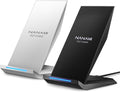Fast Wireless Charger, [2 Pack] NANAMI Qi Certified Wireless Charging Stand for iPhone 16/16 Plus/16 Pro/16 Pro Max/15/14/13/12/12 Pro Max, Samsung Galaxy S24/S24 Ultra/S23/S22/S21/S20, Pixel 6/5/4XL