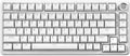 YUNZII B75 Mechanical Keyboard,75% Layout with Knob,Hot Swappable RGB Backlit Gasket Mounted, Creamy Typing, Double-Shot PBT Keycaps,Cherry Profile,for Win/Mac (White, Blue Grey Tactile Switch)