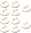 Magnetic Cable Zip Tie Mounts Clips Multipurpose Zip Ties Mount Base Holder Black Wire Cable Holder Mount Wire Clips Management for Home Office Marine Electrical Wiring (White, 10 Piece)