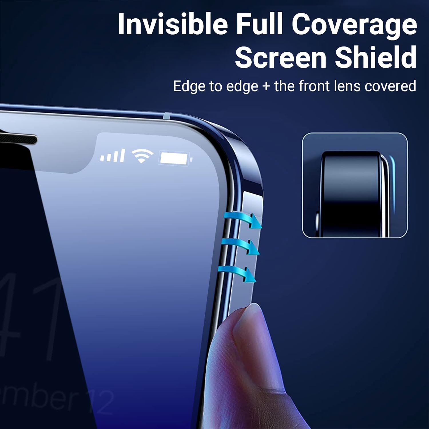 UltraGlass UNBREAK TOP 9H+ Glass for iPhone 13/13 Pro Screen Protector [12FT Military Grade Shatterproof] Screen Protector 13/13 Pro Tempered Glass [Longest Durable & Full Edge Coverage], 2 Pack