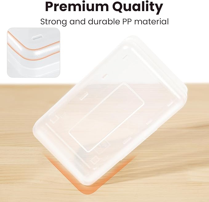 Sooez Plastic Pencil Case Box 6 Pack, Colored Large Craft Storage Bulk - Image 7