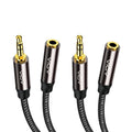 VIOY 2 Pack Headphone Extension Cable 10 FT, 3.5 mm Male to Female Stereo Audio Cable Nylon Braided Aux Cord for Smartphones, Tablets, Media Player