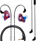 BASN Professional in Ear Monitor Headphones for Singers Drummers Musicians with MMCX Connector IEM Earphones (Pro Clear Colorful)