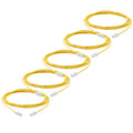 TRUECABLE Cat6 Component Rated Patch Cable, Unshielded (U/UTP), 14ft, Yellow, 28AWG Solid Copper, Snagless 10G High-Speed Ethernet Cable, PoE++ 4PPoE 100W, UL Listed, RoHS-3, 5 Pack