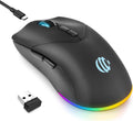 Wireless Bluetooth Mouse, 2.4G and Bluetooth 5.2 Ergonomic Rechargeable USB Optical Mouse, 3 Adjustment DPI， 1600 DPI Dual Mode Silent Wireless Mouse for Mac，Laptop, PC, Windows.(Black)