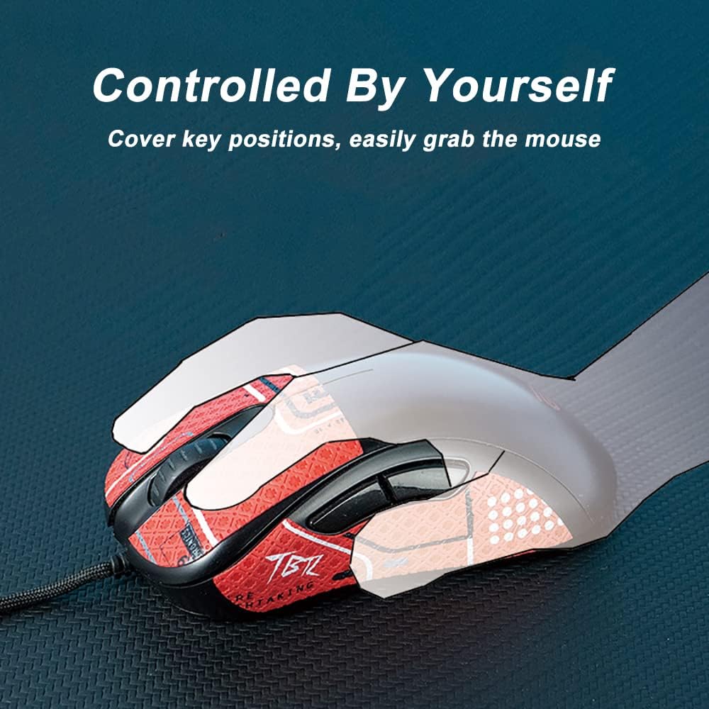 Grip Tape for Lamzu Atlantis Maya - Anti-Slip,Enhanced Control, Sweat Resistance,Improves FPS Gaming Grip & Mouse Protection [Pre-Cut] CS White 0.3mm