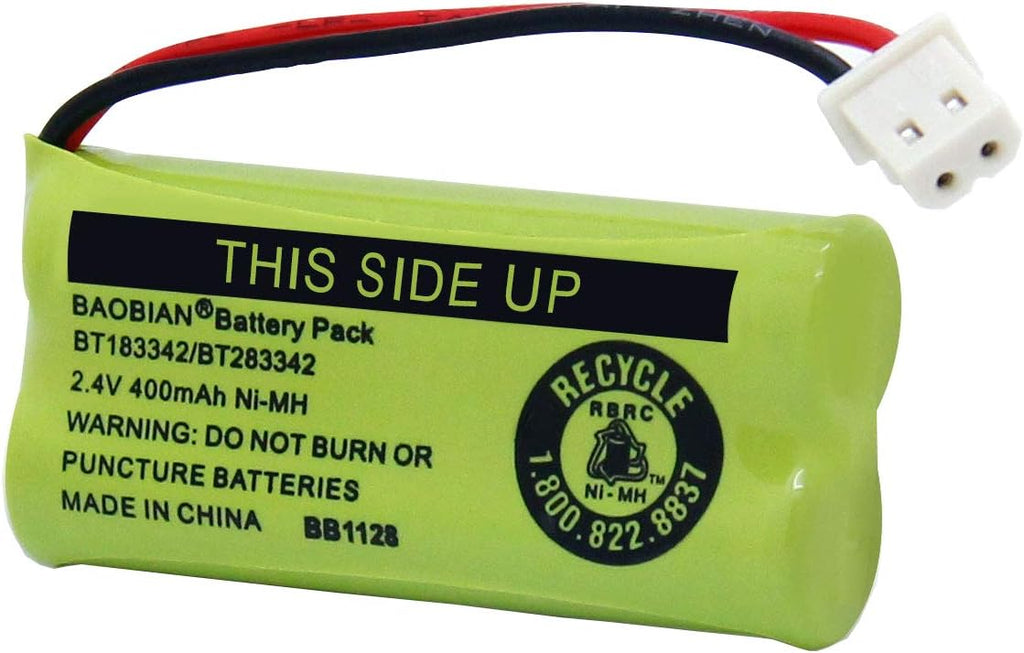 BT183342/BT283342 2.4V 400mAh Ni-Mh BT166342/BT266342 BT162342/BT262342 Cordless Phone Pack CS6709 CS6609 CS6509 CS6409 EL52100 EL50003 (4 Pack)