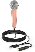 Mini Microphone for iPhone iPad Small ASMR Tiny Microphone for Voice Video Recording Singing, Vlogging, Podcasting YouTube (1 PCS Rose Golden)
