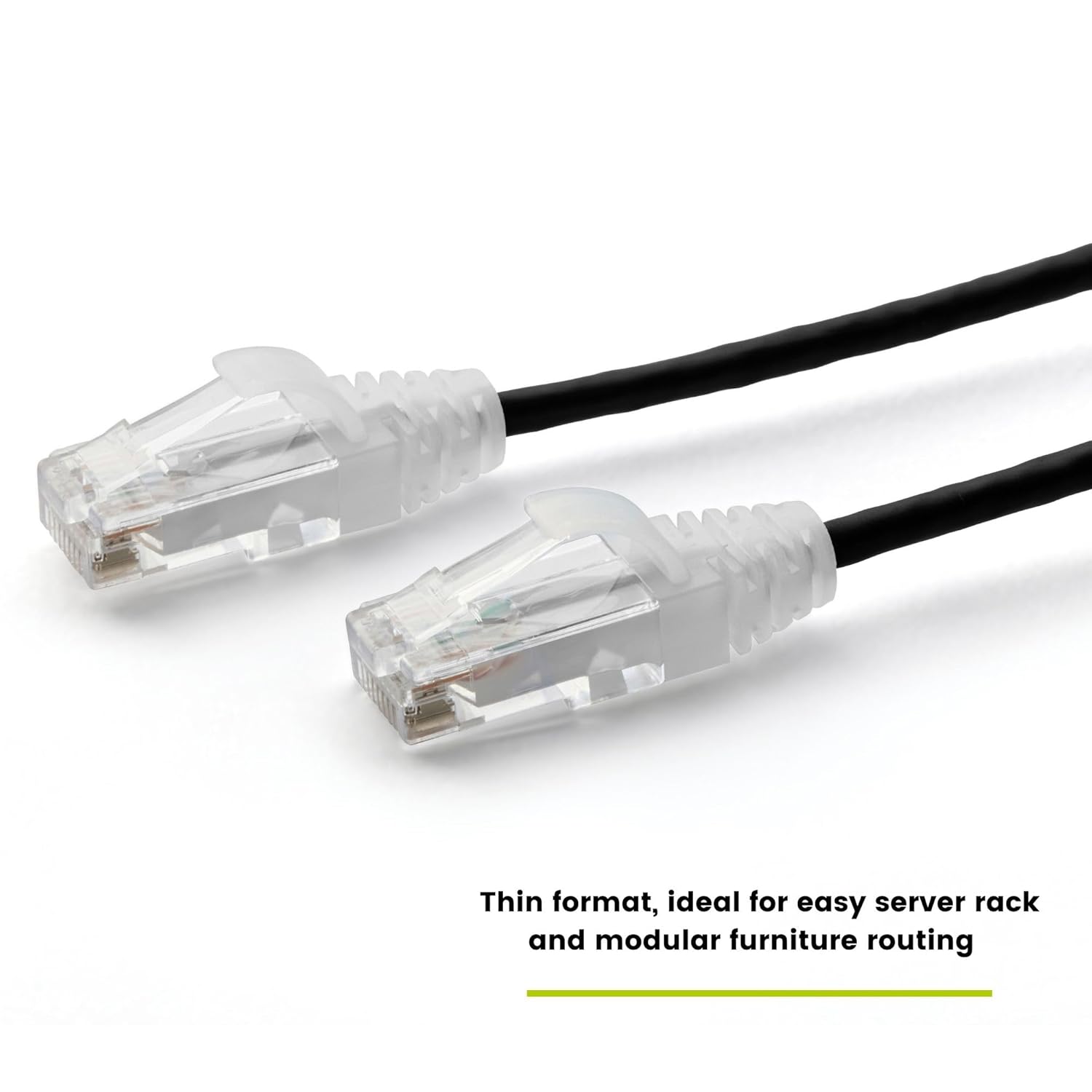 TRUECABLE Cat6 Component Rated Patch Cable, Unshielded (U/UTP), 3ft, Black, 28AWG Solid Copper, Snagless 10G High-Speed Ethernet Cable, PoE++ 4PPoE 100W, UL Listed, RoHS-3, 1 Pack