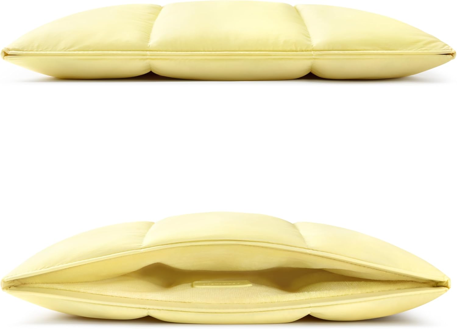 Comfyable Puffy Laptop Sleeve 13 Inch 14 Inch, Quilted Puffer Laptop Carrying Case, Pillow Case Compatible with MacBook Air M4 2025 M3 M2 M1, MacBook Pro M4 Pro/Max, Butter Yellow