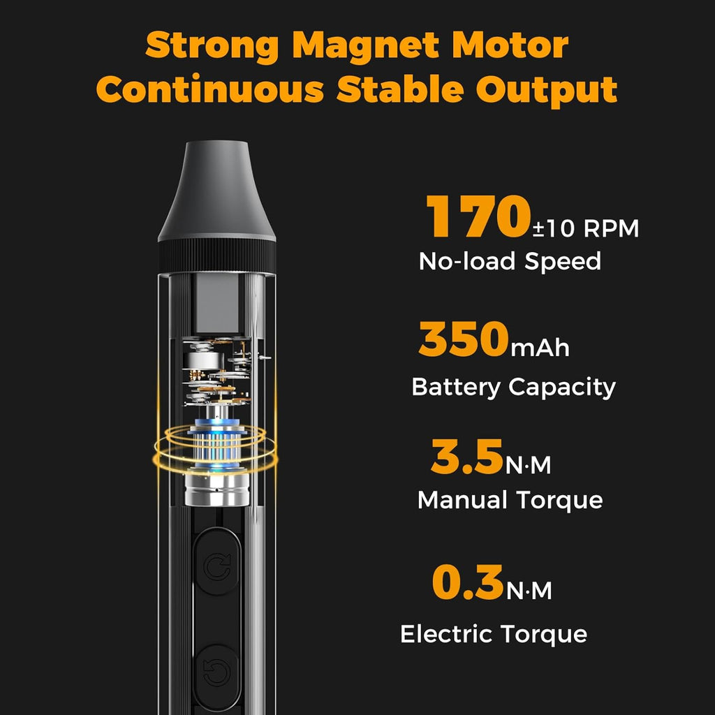 3.7V Electric Screwdriver Kit, 48-in-1 Dual-Head Precision Screwdriver Set with Manual and 170 RPM Electric Screwdriver, USB Rechargeable, Ideal for Precision Electronics Repair