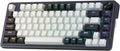 Redragon K673 PRO 75% Wireless Gasket RGB Gaming Keyboard, 3-Modes 81 Keys Compact Mechanical Keyboard Hot-Swap Socket, Dedicated Knob Control and Sound Absorbing Pads, Linear Red Switch