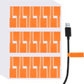 uxcell 300 Pcs Cable Labels, Waterproof Wire Cord Labels Tags, Cord Organizer Management Tags for Charger Cable Organizer Wire Markers Printer and Handwriting, Orange