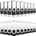 ABLAZE 32GB Flash Drives 500 Pack, USB 2.0 Thumb Drives Bulk Swivel Memory Stick Bulk USB 500 Pack Pendrives 32GB (Black)