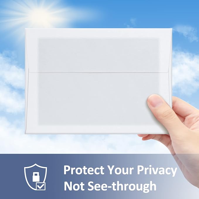 ValBox 5x7 Envelopes for Invitation 100 Qty A7 Envelopes Self Seal White - Image 3