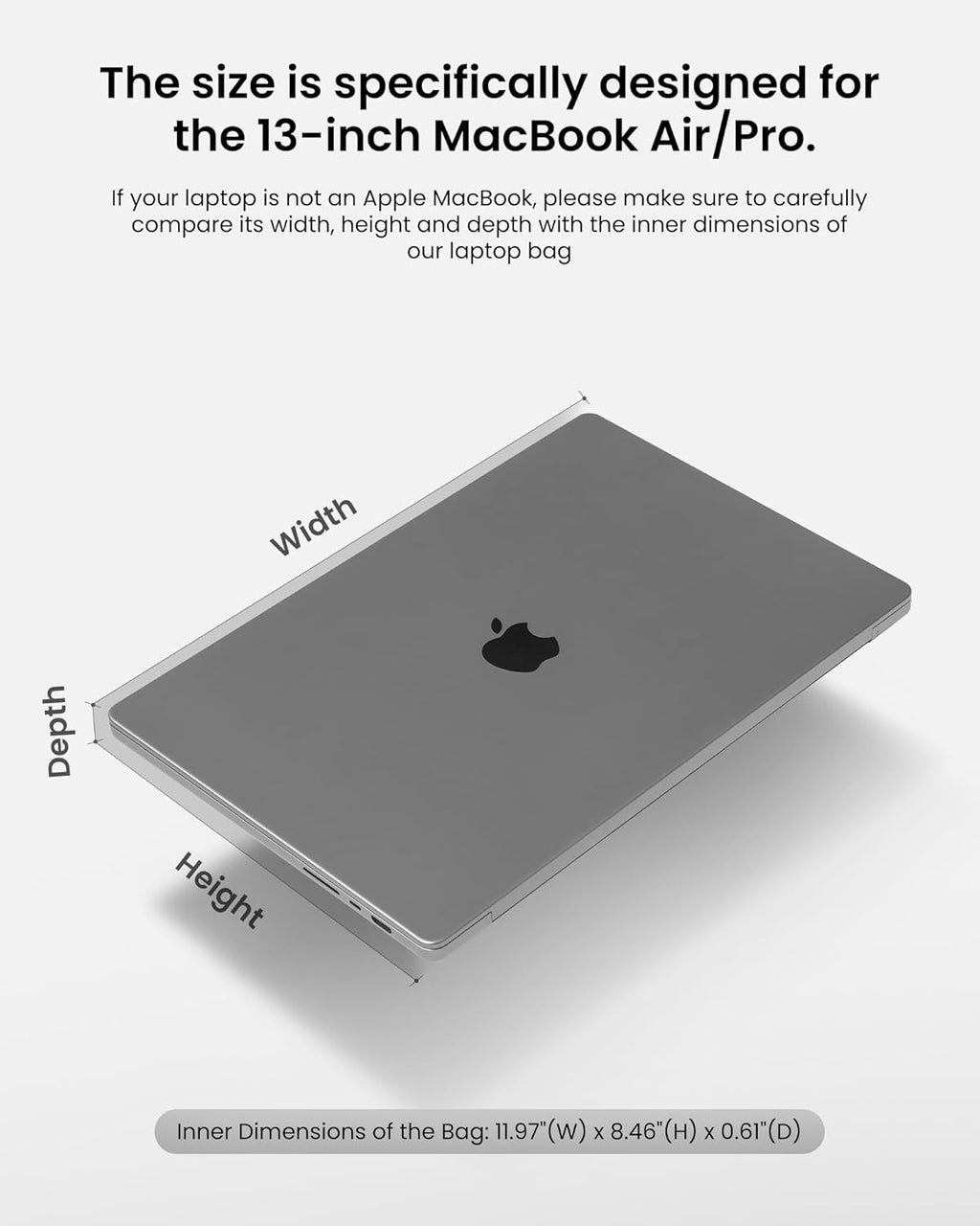 tomtoc Protective Laptop Sleeve for 13 Inch MacBook Air M4/A3240, M3/A3113, M2/A2681, M1/A2337, MacBook Pro 13 M2/A2686, M1/A2338, 2024 Surface Pro AI PC, Water-Resistant MacBook Case