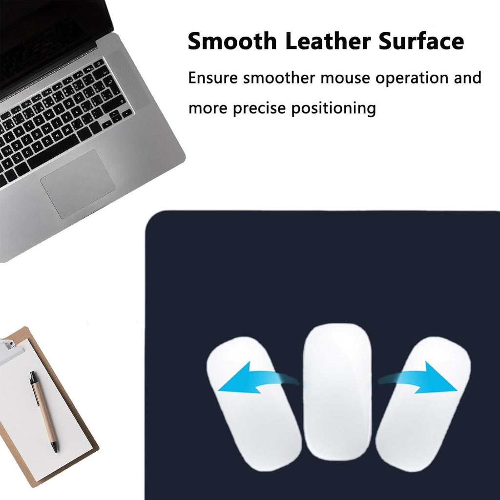 PU Leather Desk Pad Protector Gaming Mouse Pad Non Slip Desk Mat for Keyboard and Mouse Waterproof Desk Writing Pad for Office and Home Desk Accessories(Dark Blue, 35.4 * 17.7)