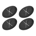 PATIKIL Desk Grommet 3-3/16", 4 Pcs Round Cable Grommet Cord Hole Cover with Adhesive Tape Flexible Table Wire Organizer for Office Home Table Countertop, Black