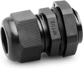 PENGLIN Cable Glands 1/2" NPT Nylon Cable Connector, Strain Relief Cord Connector, IP68 Waterproof Adjustable Locknut(1/2 Inch (50-Pack))