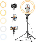 UBeesize 12'' Selfie Ring Light with 62’’ Tripod Stand for Video Recording, Live Streaming(YouTube, Instagram, TIK Tok), Compatible with Phones, Cameras and Webcams