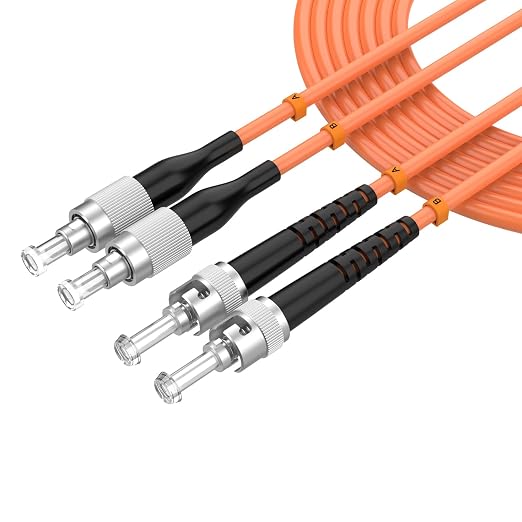 OM1 Fiber Patch Cable, FC/UPC to ST/UPC, 40M/131.2FT Multimode Duplex by lidkew