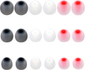 Silicone Replacement Earbud Tips - Fit Most In-Ear Earbuds (Inner Hole 3.8mm - 5.1mm) - 9 Pairs S M L